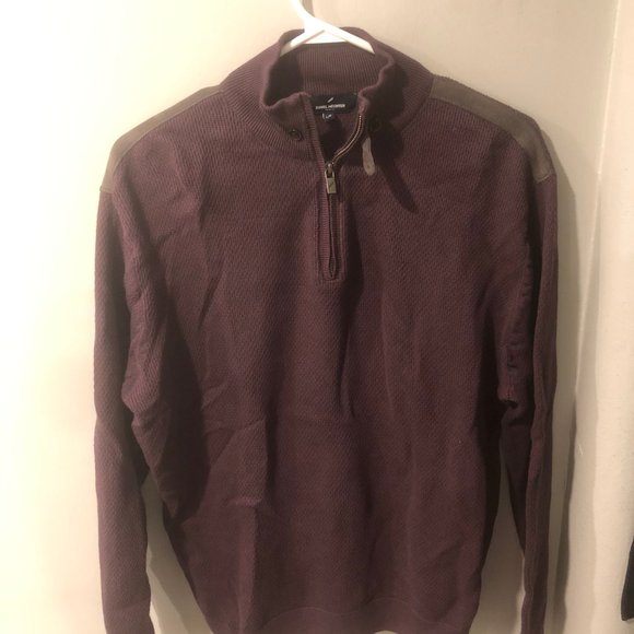 Daniel Hechter Men's 3/4 Zip Top - Purple - Picture 1 of 3